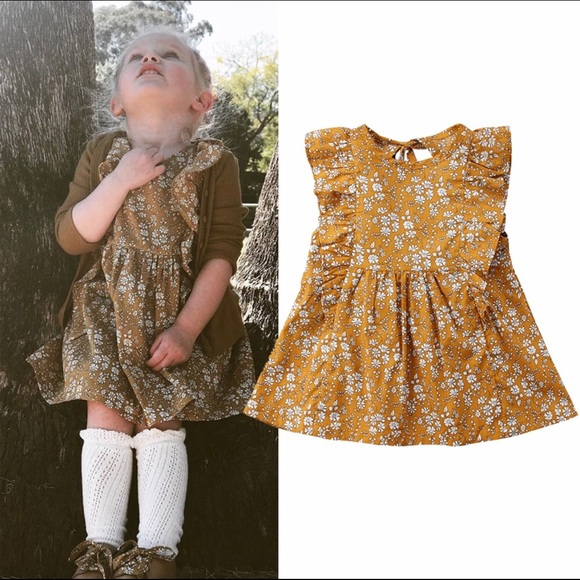 baby girl mustard dress